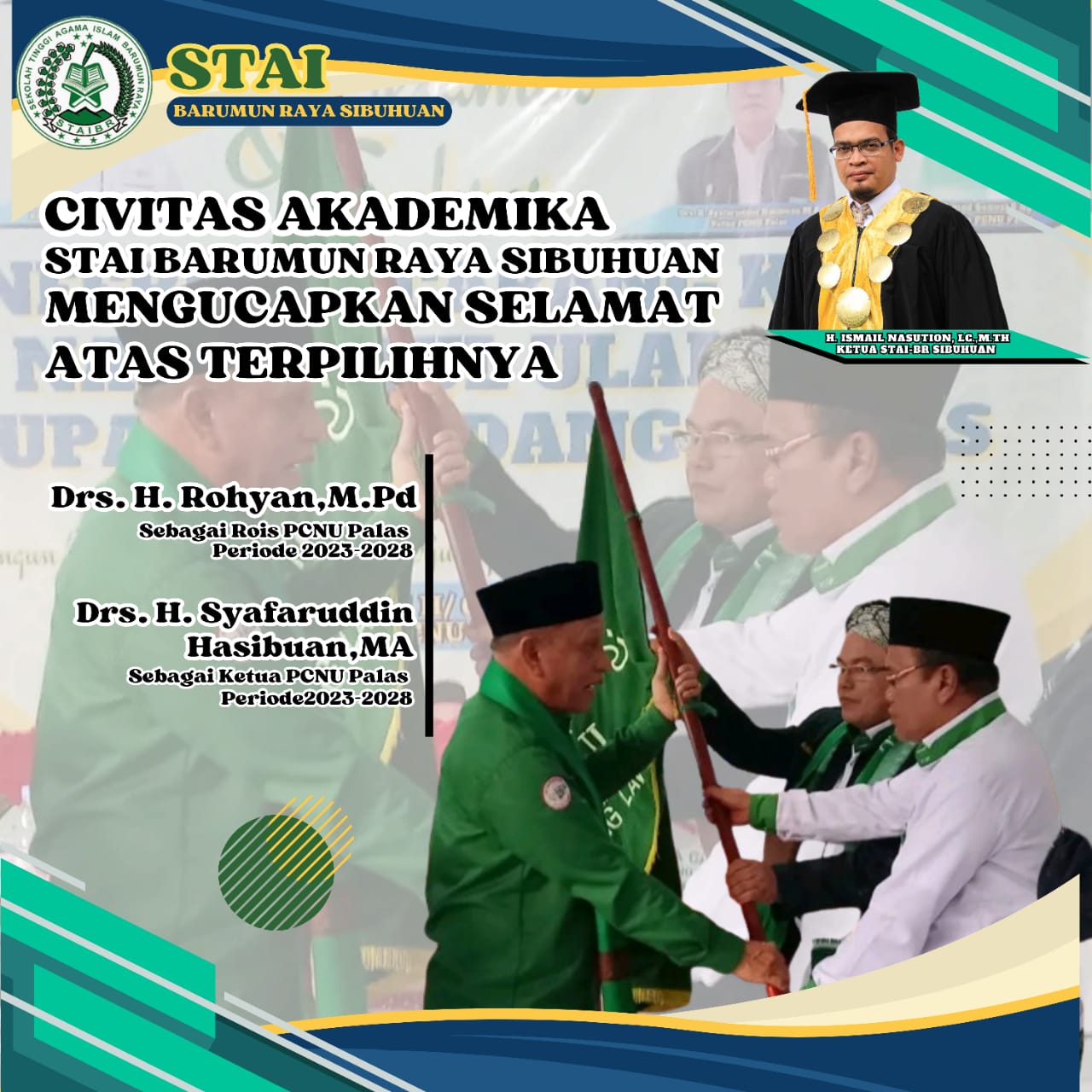 Drs. H. Syafaruddin Hasibuan, MA Pendiri STAI Barumun Raya Sibuhuan kembali Nahkodai PCNU Padang Lawas 2023-2028
